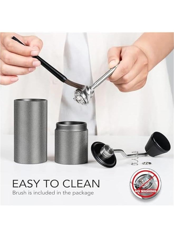 Chestnut C2 Manual Coffee Grinder Capacity 25g with CNC Stainless Steel Conical Burr - Internal Adjustable Setting,Double Bearing Positioning,French Press Coffee for Hand Grinder Gift