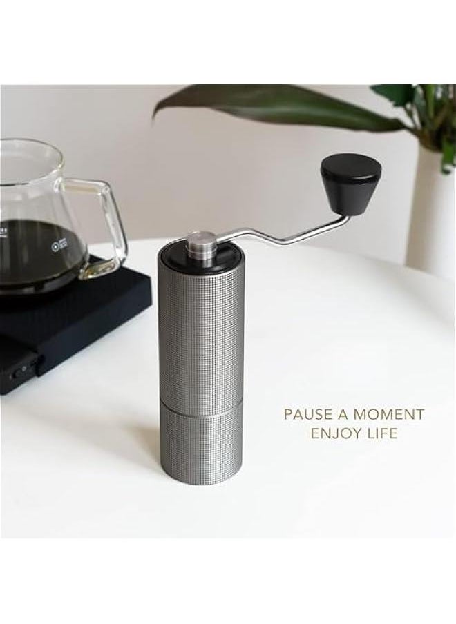 Chestnut C2 Manual Coffee Grinder Capacity 25g with CNC Stainless Steel Conical Burr - Internal Adjustable Setting,Double Bearing Positioning,French Press Coffee for Hand Grinder Gift