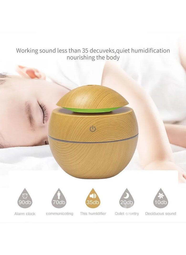Home Wood Grain Air Humidifier Purifier Aroma Diffuser USB Ultrasonic Cool Mist Sprayer Essential Oil Fragrance
