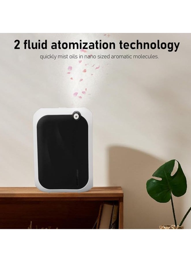 Atomizing Essential Oil Diffuser, Smart Scent Air Machine for Home, Waterless Essential 140ML Oil Diffuser with 4 Speed Adjustment and BT APP Control for Hotel SPA