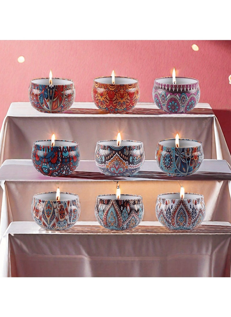 9pcs Soy Scented Candle Set - Lavender Aroma Relaxation, Perfect for Home Decor And Gifts