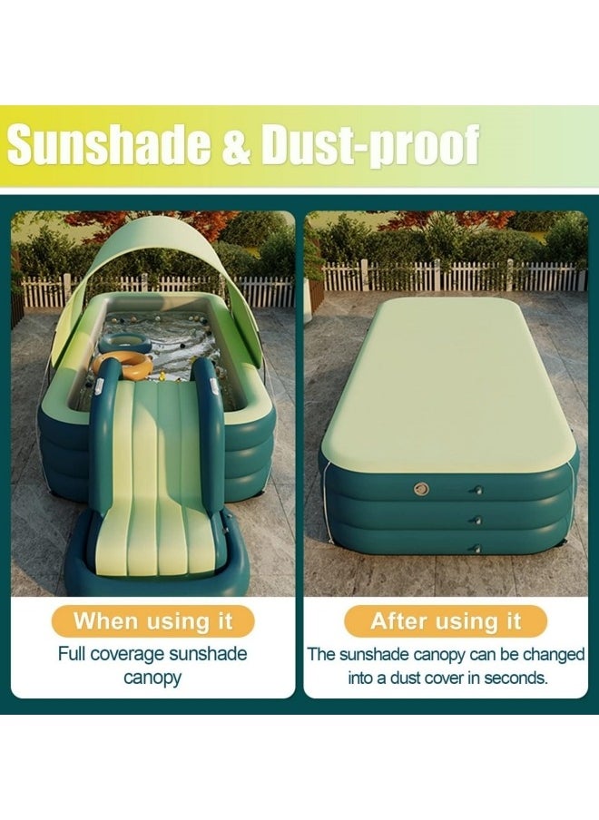 Swimming pool awning, Swimming Pool Shade Cover UV Protection Waterproof Outdoor Canopy(Awning-Large)
