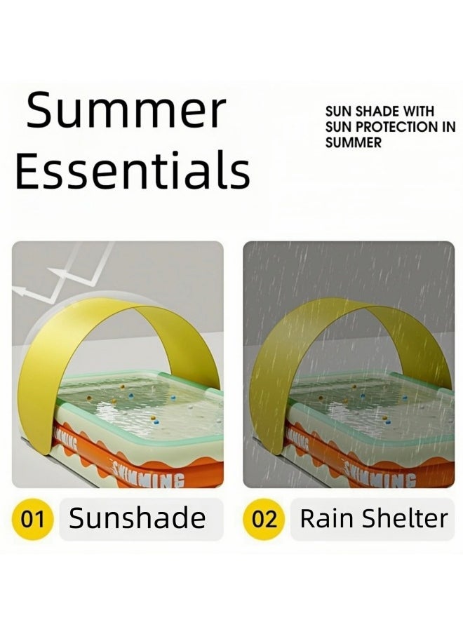 Swimming pool awning, Swimming Pool Shade Cover UV Protection Waterproof Outdoor Canopy(Awning-Large)