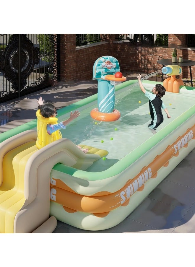 Pool Slide Inflatable Swimming Water Slide, Summer Swimming Pool Supplies Universal Trampoline Ladder Backyard Slide