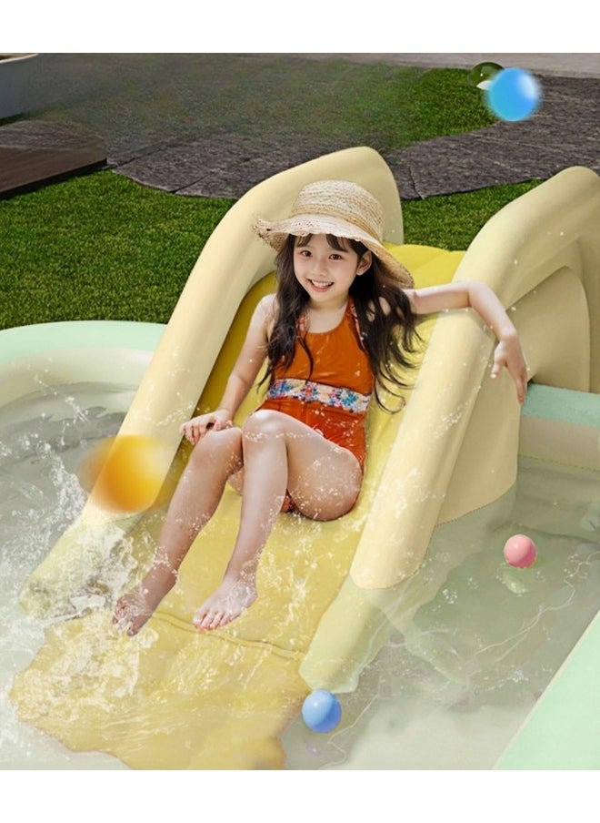 Pool Slide Inflatable Swimming Water Slide, Summer Swimming Pool Supplies Universal Trampoline Ladder Backyard Slide