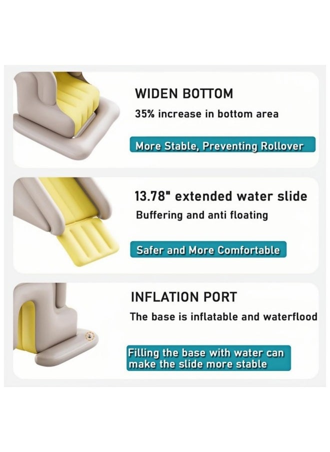Pool Slide Inflatable Swimming Water Slide, Summer Swimming Pool Supplies Universal Trampoline Ladder Backyard Slide
