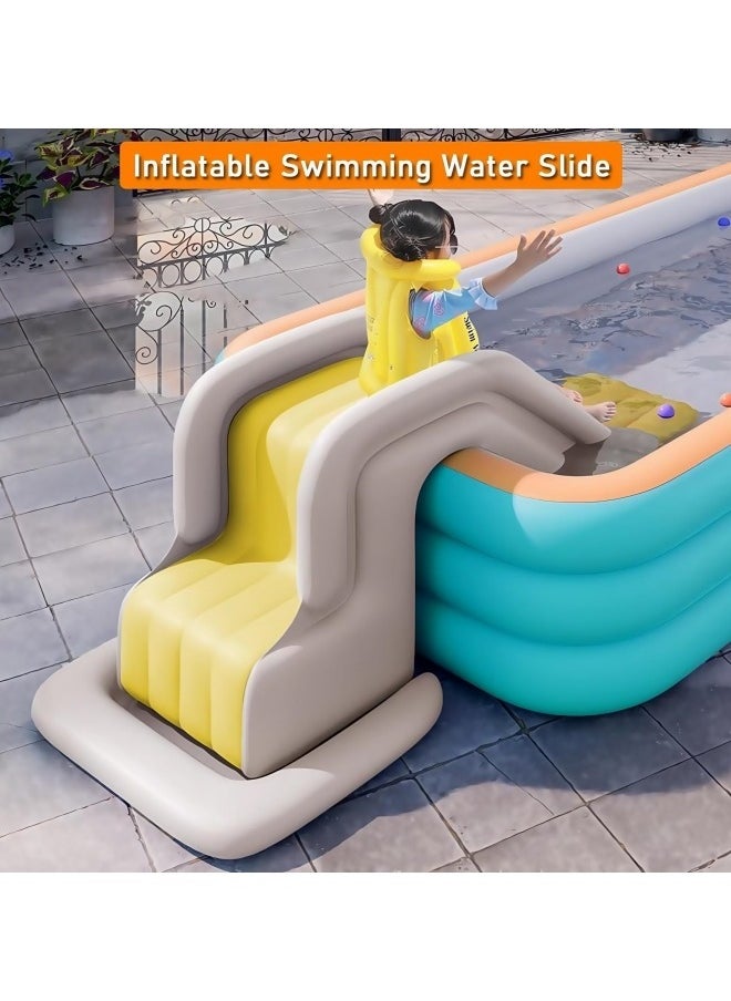 Pool Slide Inflatable Swimming Water Slide, Summer Swimming Pool Supplies Universal Trampoline Ladder Backyard Slide