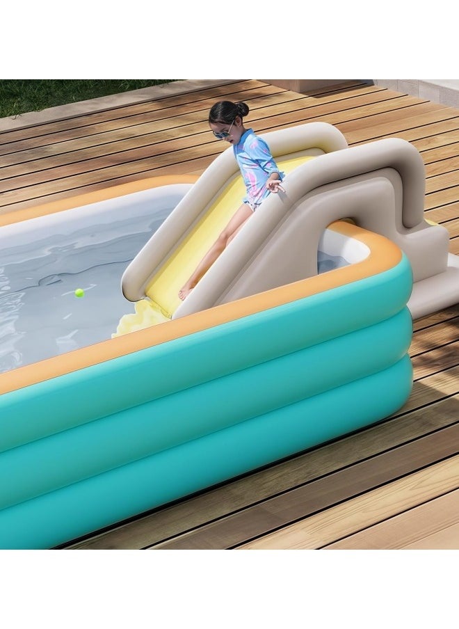 Pool Slide Inflatable Swimming Water Slide, Summer Swimming Pool Supplies Universal Trampoline Ladder Backyard Slide