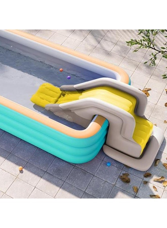 Pool Slide Inflatable Swimming Water Slide, Summer Swimming Pool Supplies Universal Trampoline Ladder Backyard Slide