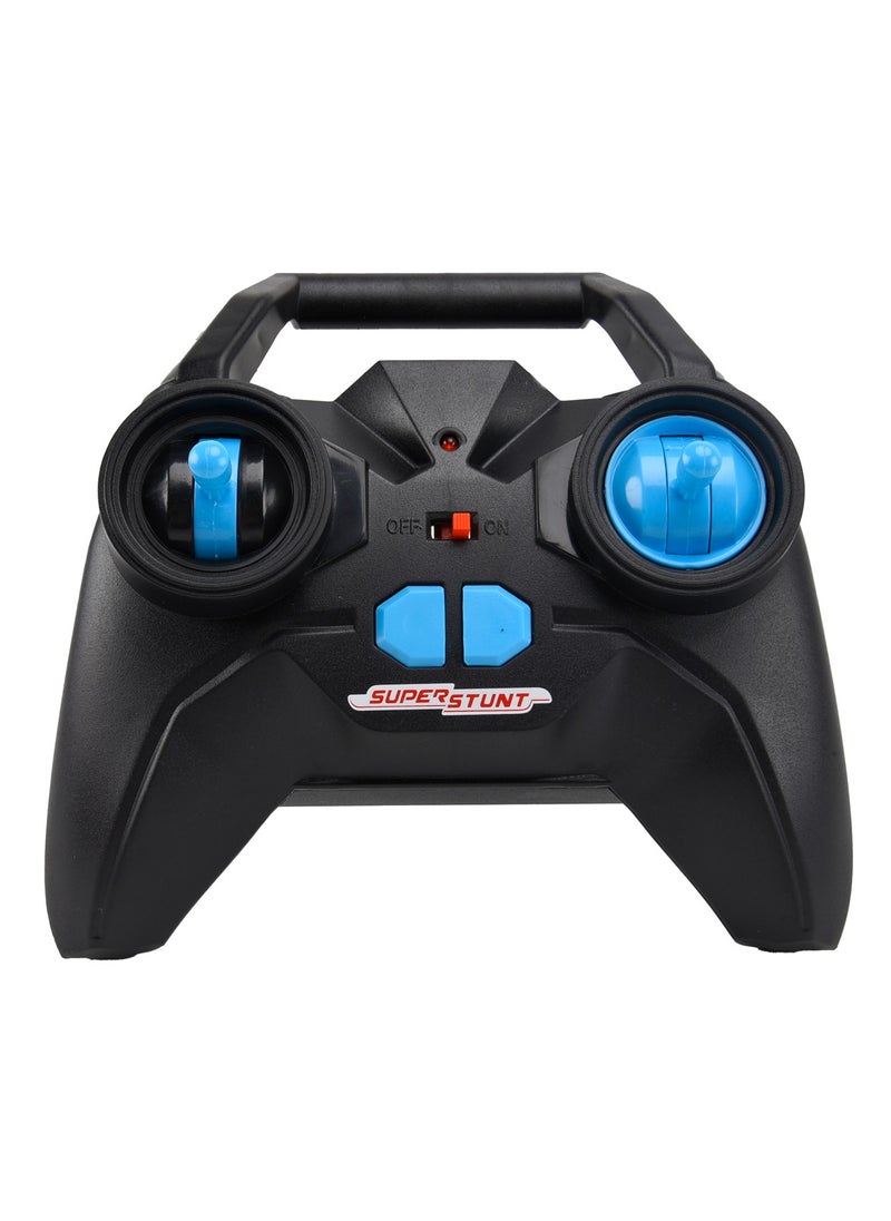 Addo Remote Control Inflate Wheels Stunt Car, Blue/Red | Twist & Flip Car | Rotating Car for Kids