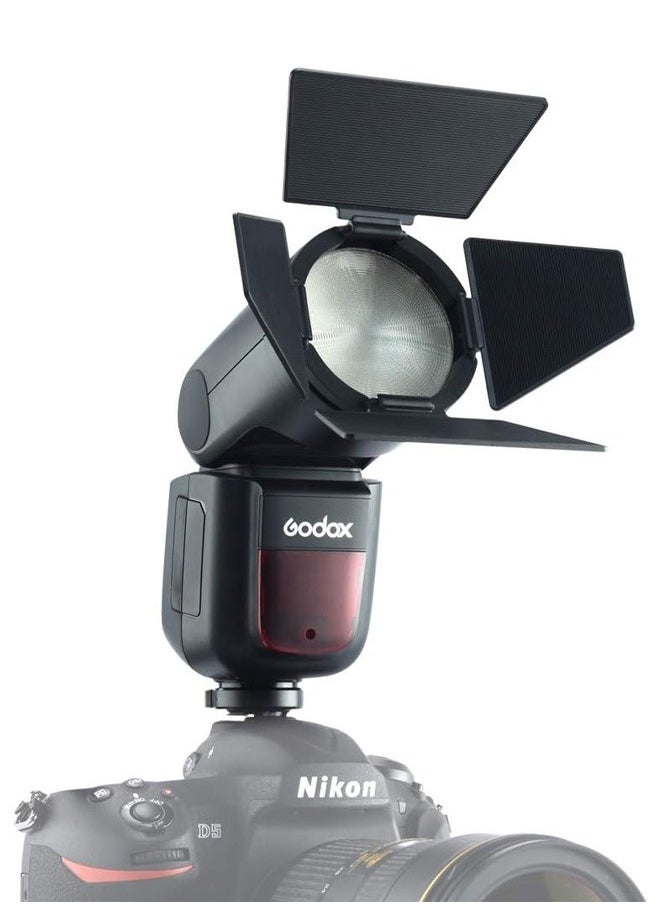 Godox V1 V1-N V1N Round Head Camera Flash for Nikon Flash Speedlight Speedlite Light,76Ws 2.4G 1/8000 HSS,480 Full Power Shots,1.5s Recycle Time,2600mAh Li-ion Battery,10 Levels LED Modeling Lamp