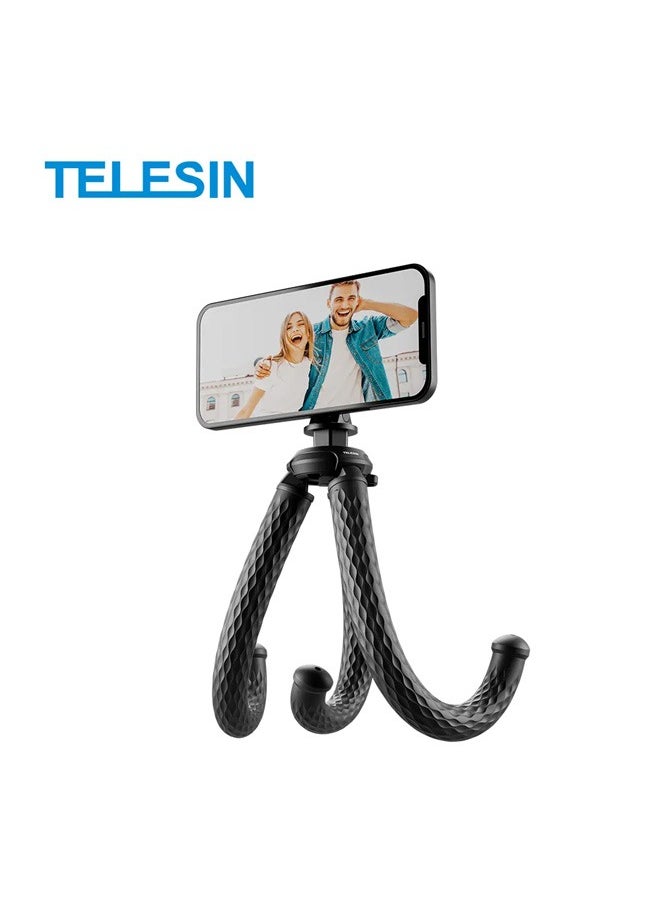Telesin Deformable Octopus Flexible Phone Holder for cellphone shooting Vlog Quick release magnetic tripod Mount