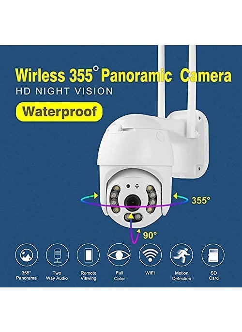 MAYUMI ICsee 8MP 360 Degree Smart WiFi Camera Outdoor Ptz IP Camera HD Night Vision IP66 Waterproof Automatic Tracking IP WiFi Camera (V380 APP)