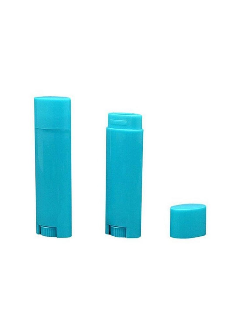 45g 015oz Empty Refillable Plastic DIY Lipstick Lip Balm Lip Gloss Tubes Holder Containers Oval Deodorant Crayon Tube Pipe Bottle Case 50pcs Blue