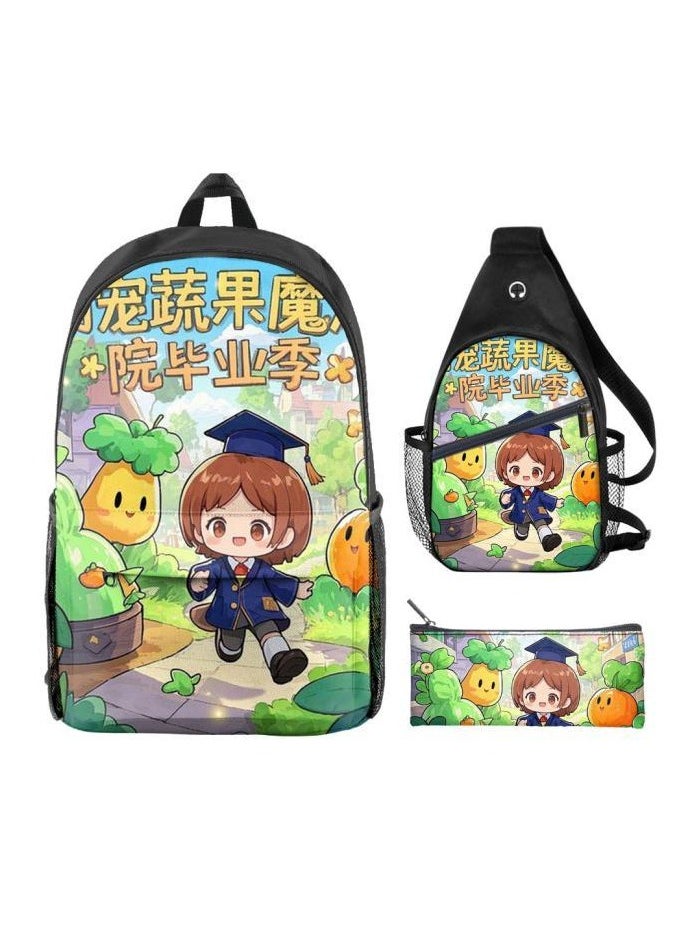 Universal cartoon new three-piece schoolbag - 1240