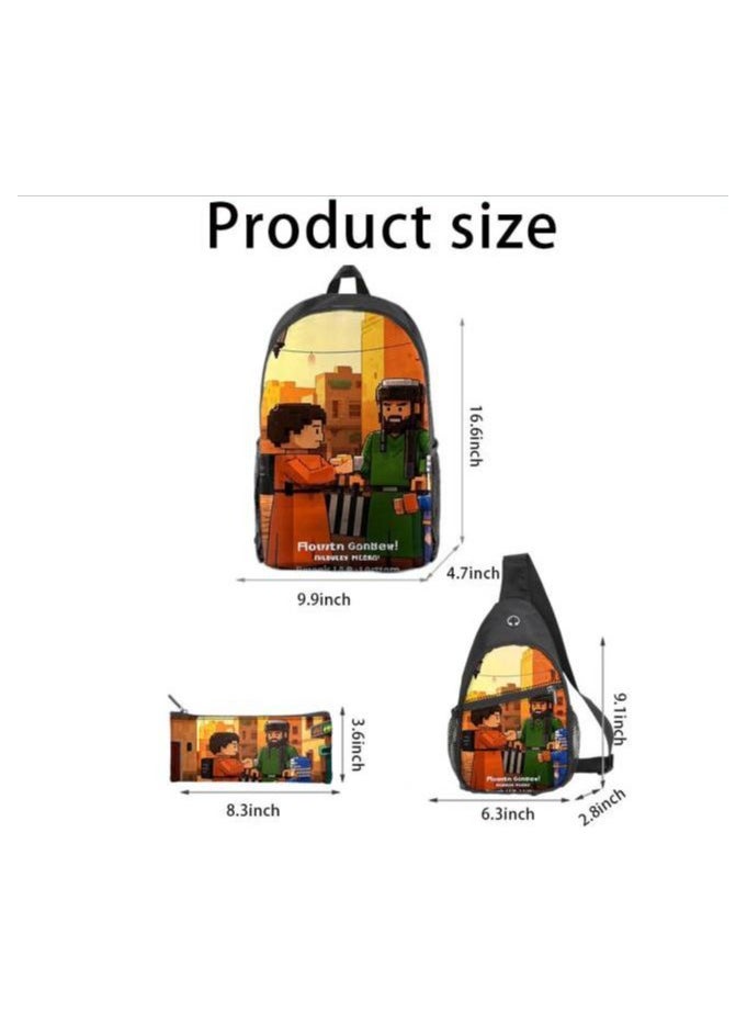 Universal cartoon new three-piece schoolbag - 991