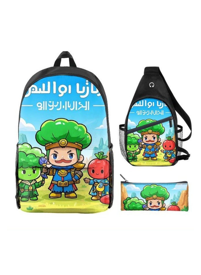 Universal cartoon new three-piece schoolbag - 1215