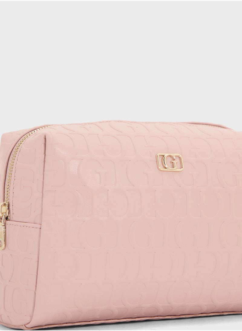G Television Large Top Zip Wallet