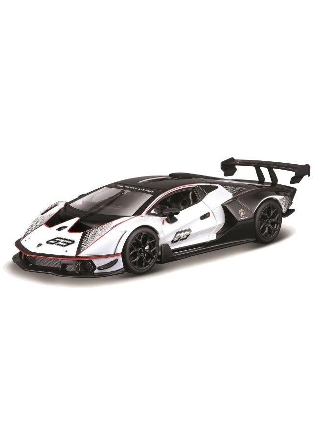 Bburago Race Lamborghini Essenza SCV12 Die-cast Car (1:24, White/Black)