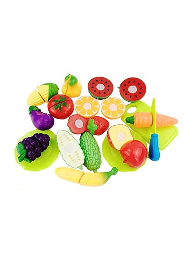 16-Piece Vegetables Fruit Kitchen Learning Toy Set cm