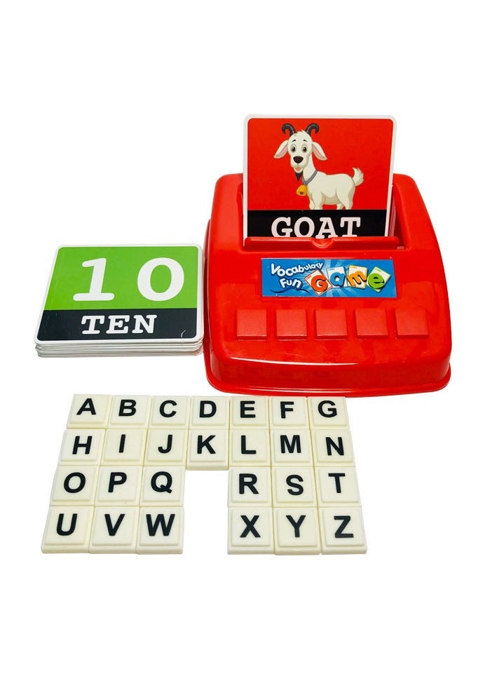 Toddler Game Toy Set,30-Piece Word Cards Matching Letter Game Toy Set great with Early childhood education and learning for Toddlers Kids Boys Girls Ages 3+