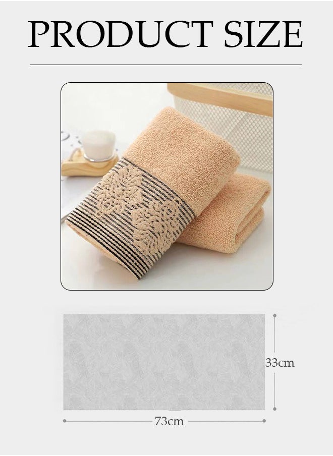 Bathroom Hand Towels (33x73 cm), Home Soft Decorative Cotton Super Soft Highly Absorbent Hand Towels for Bath, Hand, Face, Gym and Spa (Orange)