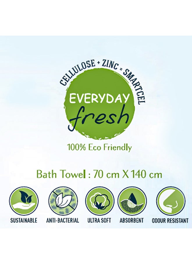 Smart Cell Textured Bath Towel Grey 140x70cm