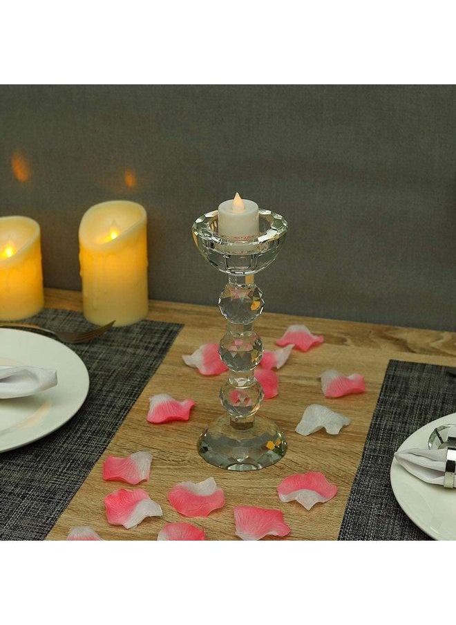 Mini Crystal Candlestick Holder Clear One Size