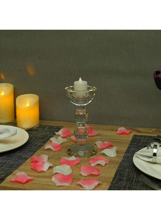 Mini Crystal Candlestick Holder Clear One Size