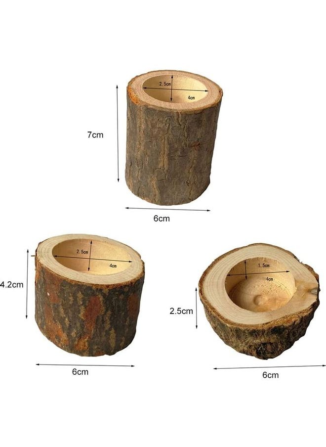 3-Piece Tree Tealights Candlestick Holder Brown One Size