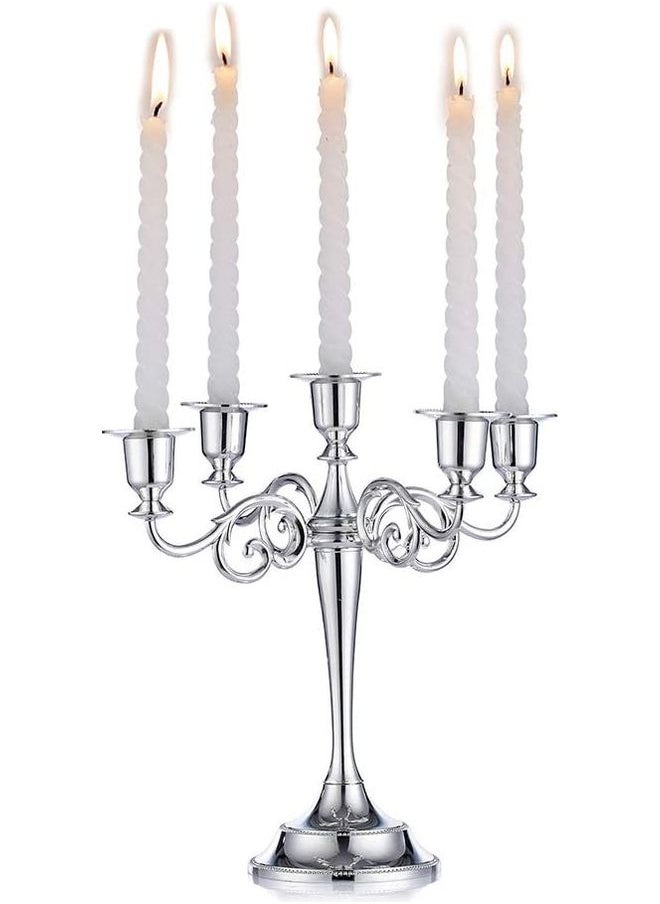 Decorative Candle Holder Silver 27cm