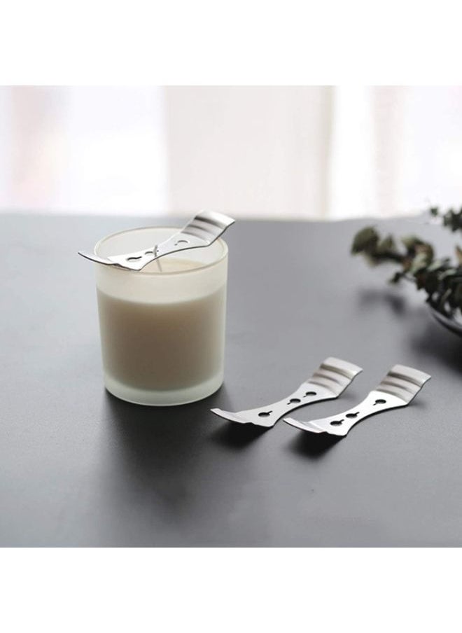 20-Piece Metal Candle Wick Centering Tool Set Silver 3.9x0.98inch