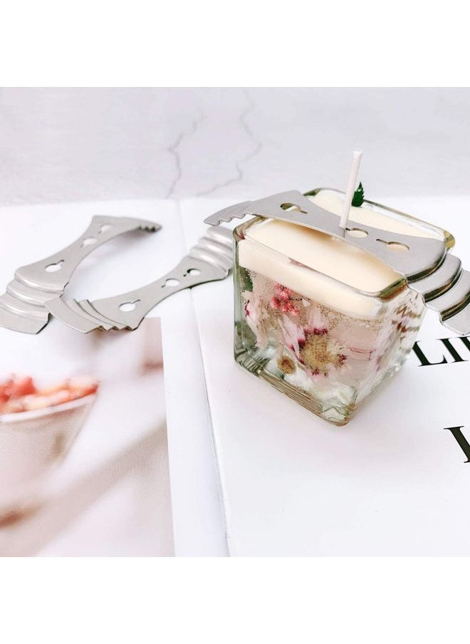 20-Piece Metal Candle Wick Centering Tool Set Silver 3.9x0.98inch