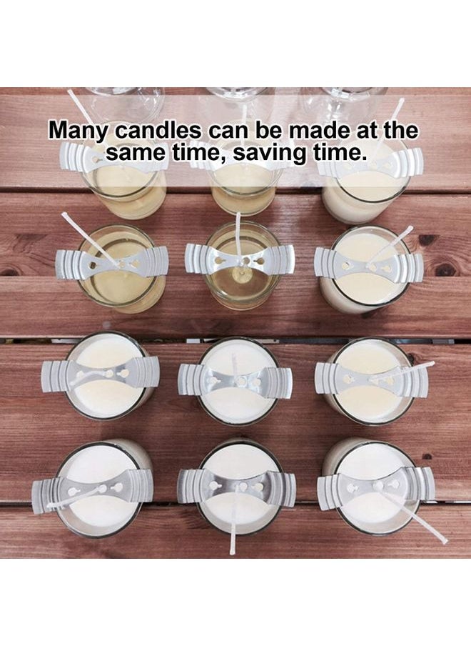 20-Piece Metal Candle Wick Centering Tool Set Silver 3.9x0.98inch