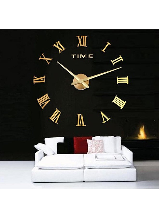 DIY 3D Roman Numeral Wall Clock Gold 80x120cmcentimeter