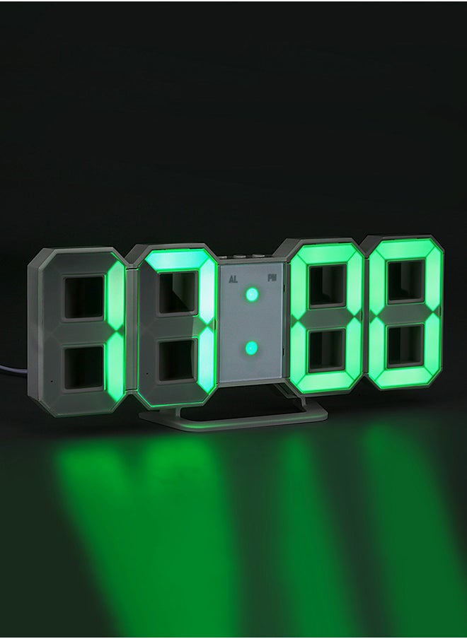 LED Digital Numbers Wall Clock White