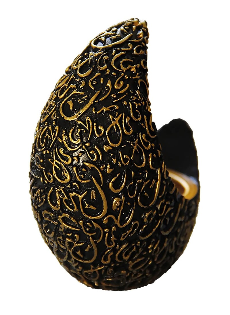 Crescent Resin Incense Burner Arab Ramadan Moon Crescent Incense Holder EID Middle East Aromatherapy Stove Muslim Candle Lamps Aroma Oil Diffuser Desktop Ornament Home Office Living Room Decor Gift