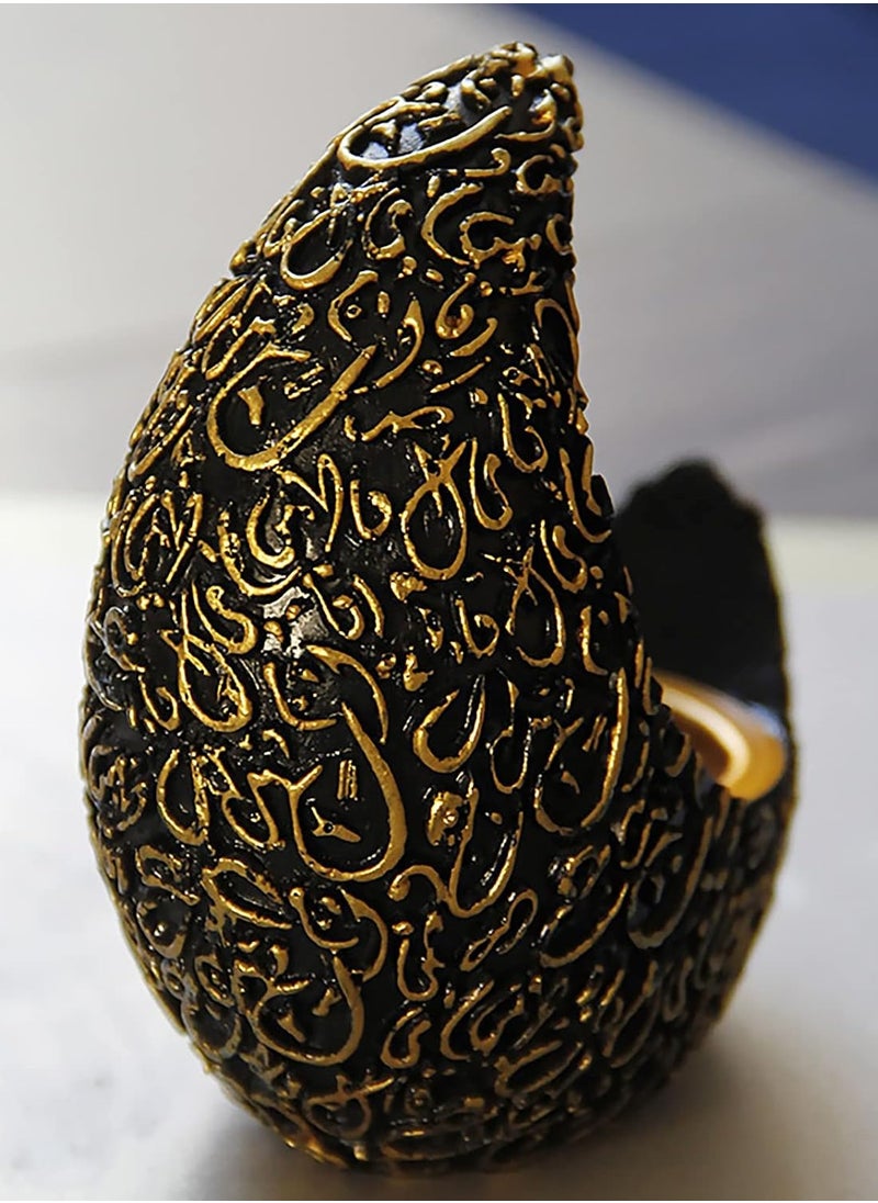 Crescent Resin Incense Burner Arab Ramadan Moon Crescent Incense Holder EID Middle East Aromatherapy Stove Muslim Candle Lamps Aroma Oil Diffuser Desktop Ornament Home Office Living Room Decor Gift