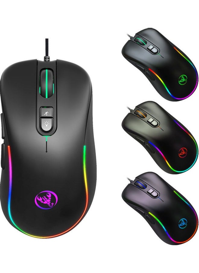 Wired RGB Gaming Mouse 35 Keys Single-Hand Gaming Keyboard Portable Android Keyboard Mouse, Programmable Gaming Mouse+one-handed Game Keyboard