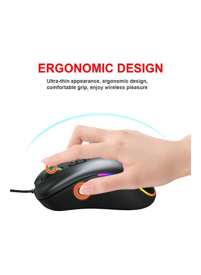 Wired RGB Gaming Mouse 35 Keys Single-Hand Gaming Keyboard Portable Android Keyboard Mouse, Programmable Gaming Mouse+one-handed Game Keyboard