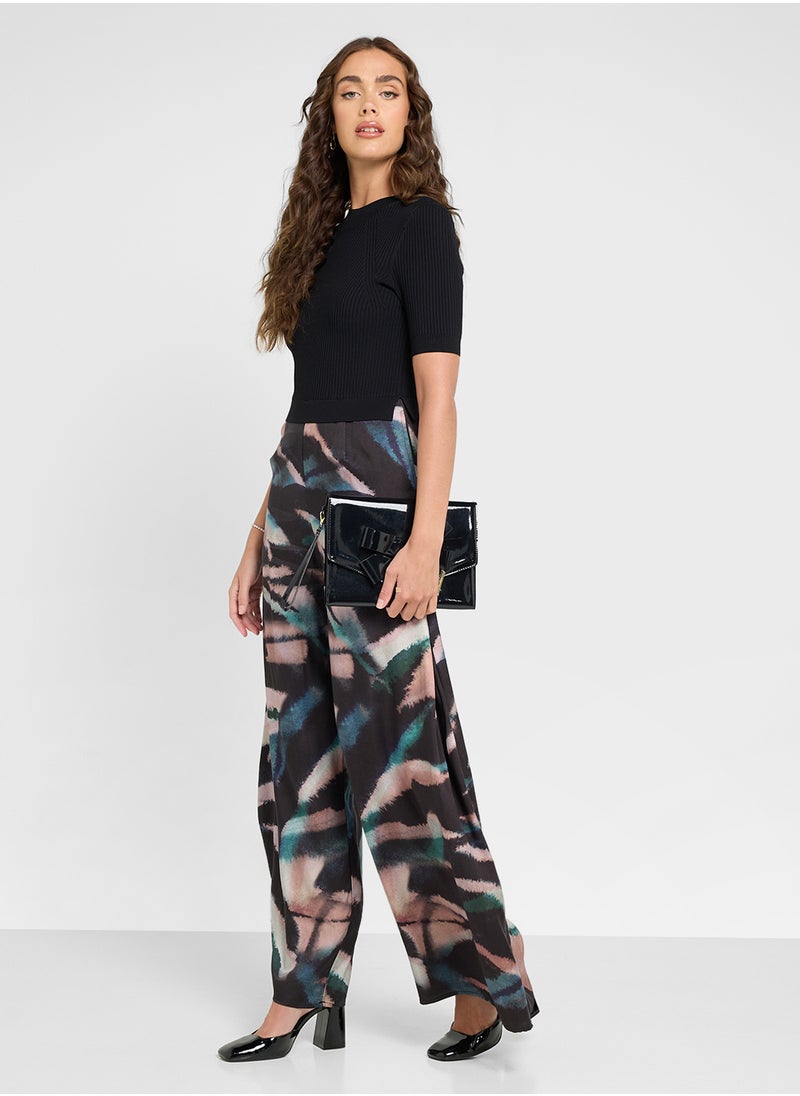 Printed High Waist Jumpsuit