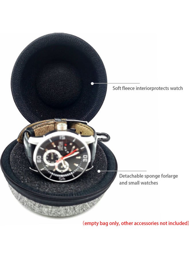 Waterproof Portable Storage Watch Travel Case Grey 10.00 x 3.80 x 5.60cm