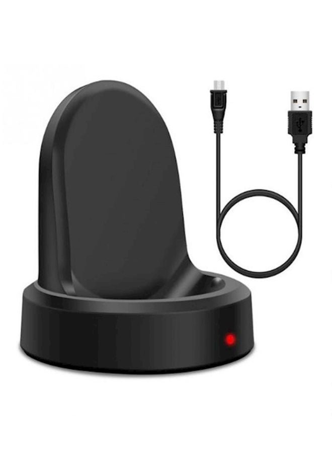 Wireless Charging Dock Cradle Charger For Samsung Gear S3 Classic Frontier Smart Watch Black