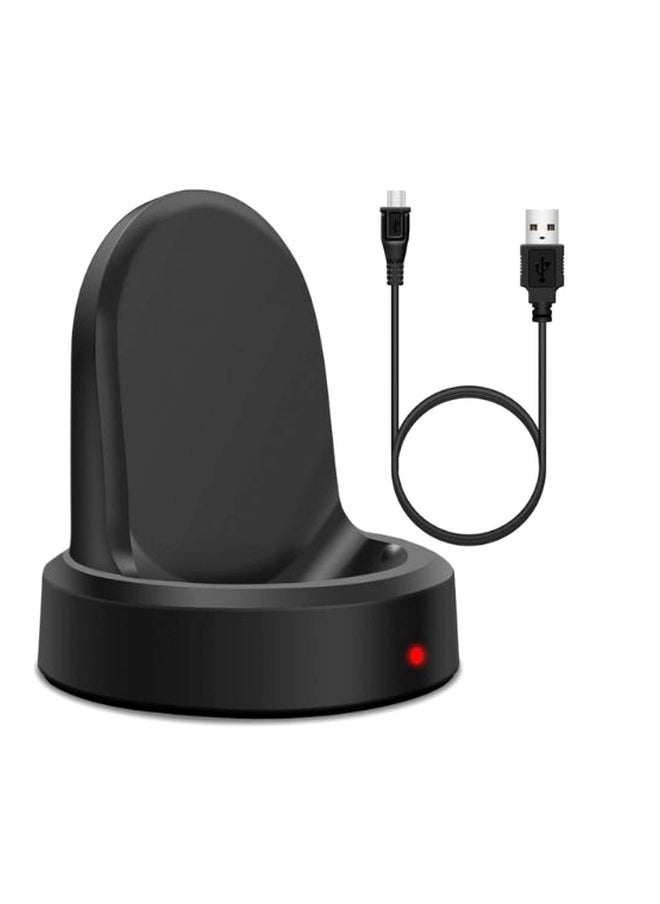 Wireless Charging Dock Cradle Charger For Samsung Gear S3 Classic Frontier Smart Watch Black
