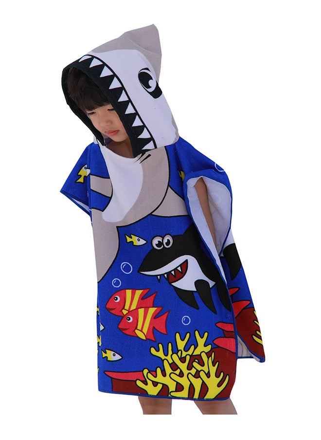 Tiger Shark Fast Drying Hooded Beach Towel Multicolour 120 x 60cm
