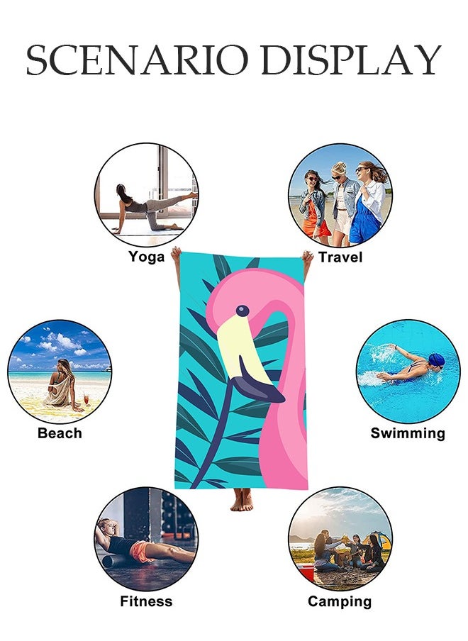 Premium Microfiber Beach Towel - Extra Large 140x70 cm, Sand-free, Quick-dry, Lightweight, Ultra Absorbent - Ideal for Travel, Yoga, Pool, Gym - Chic Beach Accessory for Adults u0026 Kids