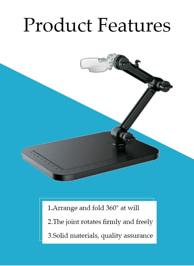 Aluminum Alloy Microscope Stand Holder for USB Digital Microscope, Stable Metal Stand Bracket , Support Adjusted 360° Easy to Focus