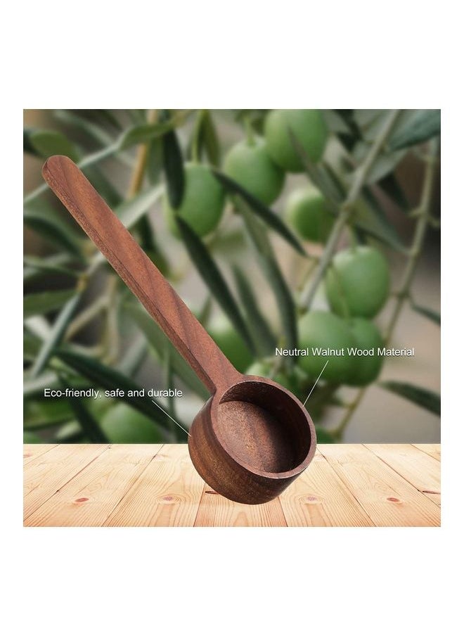 2-Piece Wooden Measuring Coffee Scoop Set Brown