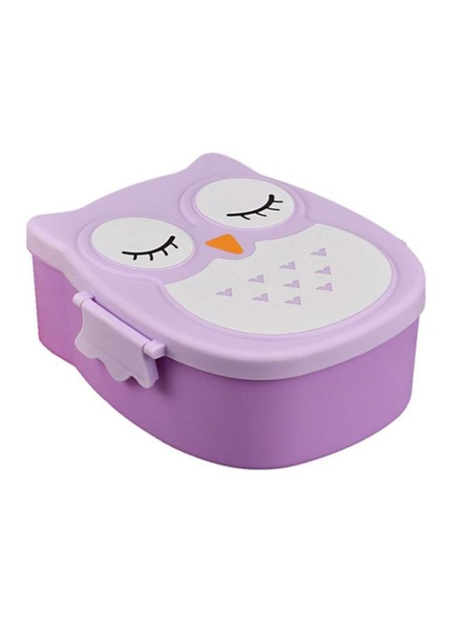 Owl Designed Food Container Lunch Box Purple