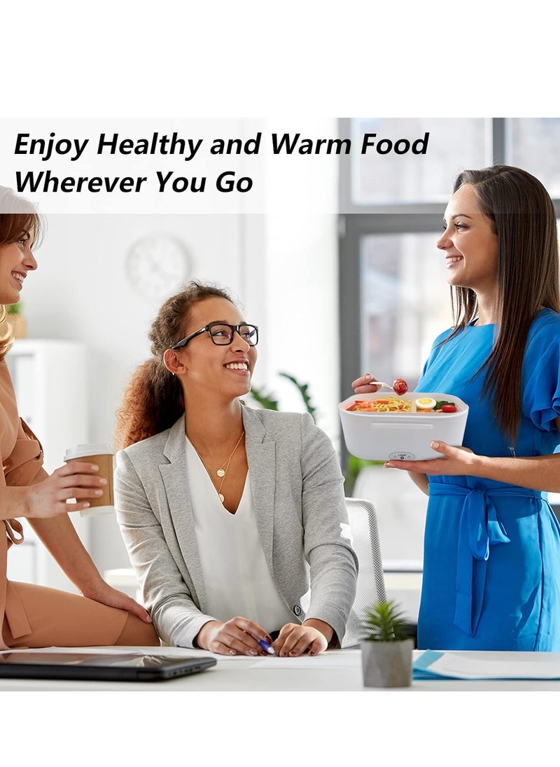 Electric Lunch Box ,Heated Lunch Box ,Electric Heating Lunch Box Food Heater Warming Bento Box for Home u0026 Office Use (23x17x10cm,Blue)
